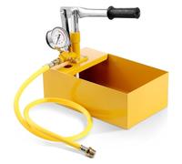VEVOR Bomba de Prueba Hidrostática 25 Bar Kit de Probador de Presión de Agua Manual Hidráulico de Válvula Simple con Tanque de Agua 5L Manguera de 1m con Conector de Rosca Externa de 1/2" para Tubería