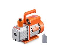 VEVOR Bomba de Vacío 4 CFM de Paletas Rotativas de Una Etapa con Botella de Aceite para Sistemas HVAC, Bomba de Vacío para Mantenimiento de Aire Acondicionado Automotriz, Desgasificación de Resina