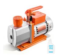 VEVOR Bomba de Vacío 7 CFM 198 L/min, Bomba de Vacío Rotativa de Paletas 2 Etapas, Compatible con R134a, R22, R410a, R1234YF, R32, para Mantenimiento de Aire Acondicionado Automotriz, Aceite Incluido