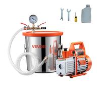 VEVOR Bomba de Vacío de 110 L/min con Cámara de Desgasificación de 11,36 L