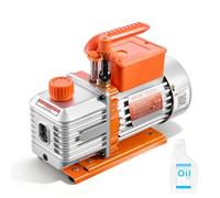 VEVOR Bomba de Vacío de 5 CFM 142 L/min, Bomba de Vacío Rotativa de Paletas de 2 Etapas, Compatible con R134a, R22, R410a, para Mantenimiento de Aire Acondicionado Automotriz, Aceite Incluido