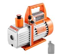 VEVOR Bomba de Vacío de Paletas 100 L/min Rotativas de Una Etapa para Sistemas HVAC con Depósito de Aceite, Motor de 4 Polos, 5 Pa para Sistemas R134a, R22 y R410a para Aire Acondicionado Automotor