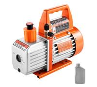 VEVOR Bomba de Vacío de Paletas 100 L/min Rotativas de Una Etapa para Sistemas HVAC con Depósito de Aceite, Motor de 4 Polos, 5 Pa para Sistemas R134a, R22 y R410a para Aire Acondicionado Automotor