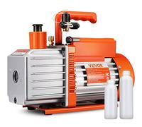 VEVOR Bomba de Vacío de Paletas Rotativas Bomba de Vacío de Aire Acondicionado de 2 Etapas, 375W, Macho SAE, Entrada Macho ACME de 12,7 mm para Reparación de HVAC, Refrigeración de mantenimiento