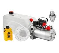 VEVOR Bomba Hidráulica con Simple Efecto 7L para Remolque de Coches Depósito de Plástico Bomba Hidráulica Remolque Tanque 12V