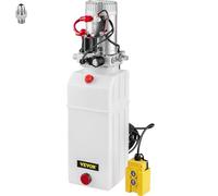 VEVOR Bomba Hidráulica con Simple Efecto 8L para Remolque de Coches Depósito de Plástico Bomba Hidráulica Remolque Tanque 12V Bomba Hidráulica con Efecto Simple para Remolque Volquete