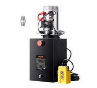 VEVOR Bomba Hidráulica DC 12 V 19 L Unidad Hidráulica de Acción Única Flujo de Aceite 3,44 L/min Presión Máxima de Descarga 22 MPa para Volquete, Plataforma Elevadora, Remolque, Elevación y Descarga