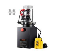 VEVOR Bomba Hidráulica DC 12 V 9,5 L Unidad Hidráulica de Doble Acción Flujo de Aceite 3,44 L/min Presión Máxima de Descarga 22 MPa para Volquete, Plataforma Elevadora, Remolque, Elevación y Descarga