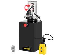 VEVOR Bomba hidráulica de 12 V CC, unidad de potencia hidráulica de simple efecto de 14,2 L, con tanque de metal, elevación de volcado rápida y eficiente para remolque de elevación de cangilones