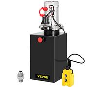 VEVOR Bomba hidráulica de 12 V CC, unidad de potencia hidráulica de simple efecto de 14,2 L, con tanque de metal, elevación de volcado rápida y eficiente para remolque de elevación de cangilones