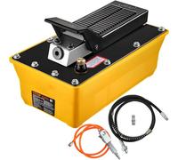 VEVOR Bomba Hidráulica de Pie 10000psi, Bomba Neumática Hidráulica con Manguera 200mm y Pistola Rociadora, Capacidad 2.3L Bomba Hidráulica de Aire Control de Pedal Simple para Maquinari