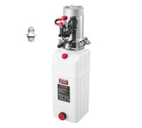 VEVOR Bomba Hidráulica de Simple Efecto 8 Cuartos 12 V CC, Bomba del Remolque Volquete Caudal de 3,4 L/min, Presión Máxima de Alivio de 22 MPa, para Elevación de Vehículos, Elevadores de Tijera