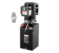 VEVOR Bomba hidráulica, de simple efecto, caudal de aceite de 6,3 L/min, presión máxima de descarga de 22 MPa para camiones, talleres mecánicos y elevadores de vehículos, negro, 660 x 270 x 270 mm