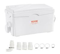 VEVOR Bomba Maceradora, 350 W, Flujo de 6000 L/h, Cabezal 7 m, Bomba Maceradora para Eliminación de Aguas Residuales con 3 Entradas de Agua para Sótano, Cocina, Fregadero, Ducha, Bañera