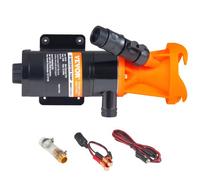 VEVOR Bomba Maceradora Para Vehículos Recreativos 12 V 45 L/Min de Liberación Rápida, con Válvula de Conexión Rápida Extraíble, Abrazadera de Manguera y Cable de Alimentación para Aguas Residuales