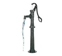 VEVOR Bomba Manual Antigua, 6 m de Elevación, Estilo Nostálgico, de Hierro Fundido, para Pozo con Base Elevada, Conexión NPT, para Jardín, Estanque, Patio, Granja, Verde, 400 x 240 x 1290 mm