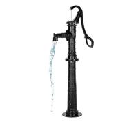 VEVOR Bomba Manual Antigua, 6 m de Elevación, Estilo Nostálgico, de Hierro Fundido, para Pozo con Base Elevada, Conexión NPT, para Jardín, Estanque y Granja, Color Negro, 400 x 240 x 1290 mm