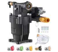 VEVOR Bomba para Hidrolavadora Eje horizontal de 19,05mm 3500 PSI 2,5 GPM Kit de Repuesto para Hidrolavadora con 5 Boquillas, Herrajes y Tubo de Sifón Compatible con Simpson, Honda, Troy-Bilt, Generac