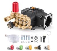 VEVOR Bomba para Hidrolavadora Émbolo Triple Horizontal con Eje de 19,05 mm, 3300 PSI 2,5 GPM, Kit de Repuesto para Hidrolavadora con 5 Boquillas, Compatible con Simpson MorFlex 40224, 40225, 40226