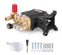 VEVOR Bomba para Hidrolavadora Émbolo Triple Horizontal con Eje de 25,4 mm 4000 PSI 4,0 GPM Kit de Repuesto para Hidrolavadora con Herrajes, Compatible con Simpson MorFlex 40224, 40225, 40226