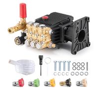 VEVOR Bomba para Hidrolavadora Émbolo Triple Horizontal con Eje de 25,4mm, 4400 PSI, 4,4 GPM, Kit de Repuesto para Hidrolavadora con 5 Boquillas, Compatible con Simpson MorFlex 40224, 40225, 40226