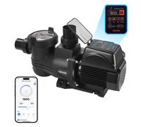 VEVOR Bomba para Piscina 1650 W de Velocidad Variable 1000 a 2900 rpm, Bomba de Filtración para Piscina, Caudal Máximo de 33.000 L/h, CA 220-240 V, Altura Máxima de Descarga de 17 m con Temporizador