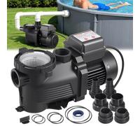VEVOR Bomba para Piscina 250 W Caudal Máximo de 11100 L/H Bomba de Filtración para Piscina de Una Sola Velocidad, CA 220-240 V, Altura de Elevación Máxima de 10 m, con Temporizador de 24 Horas
