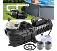 VEVOR Bomba para Piscina 3000 W Caudal Máximo de 35.000 L/H, Bomba de Filtro para Piscina de Una Sola Velocidad, CA 220-240 V, Altura de Elevación Máxima de 19 m, con Temporizador de 24 Horas