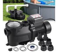 VEVOR Bomba para Piscina 550 W Caudal Máximo de 14000 L/H Bomba de Filtración para Piscina de Una Sola Velocidad, CA 220-240 V, Altura de Elevación Máxima de 12 m, con Temporizador de 24 Horas