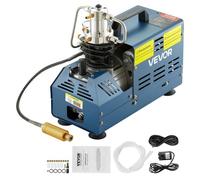 VEVOR Bomba PCP Eléctrica 300 BAR 30 MPa 4500 PSI Compresor de Aire de Alta Presión 1800W Bomba de Aire de Alta Presión 37x18x40 cm Apagado Manualmente, Separador de Agua y Aceite para Tanque de Buceo