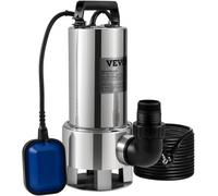 Bomba Sumergible de Aguas Residuales 1300W IPX8 Flujo Máximo de 333,3L/min
