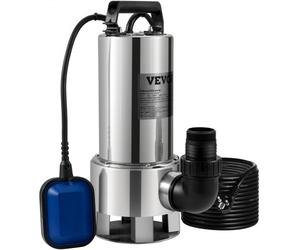 VEVOR Bomba Sumergible de Aguas Residuales 1300W 1,75HP Bomba de Agua Sumergible Flujo Máximo de 333,3L/min Bomba de Agua Sucia Elevación Máxima de 11m para Bombear Agua de Piscinas, Sótanos, Estanque