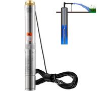 VEVOR Bomba Sumergible de Pozo Profundo de Acero Inoxidable 370W 5,3 m³/h 50m
