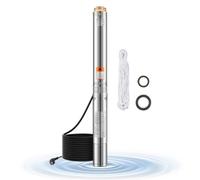 VEVOR Bomba Sumergible para Pozos Profundos 1100 W Altura de Elevación de 75m caudal de 100 L/min