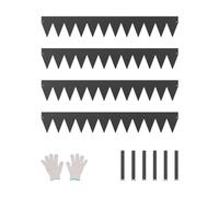 VEVOR Borde de Acero Galvanizado para Paisajismo, 1016 x 152,4 x 1,5 mm, 4 Piezas de Borde de Metal Resistente a la Oxidación, Divisor de Camino de Jardín para Parterres de Flores, Césped, Negro