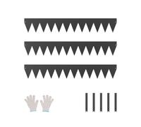 VEVOR Borde de Acero Galvanizado para Paisajismo, 1016 x 152 x 1,5 mm, 3 Piezas de Borde de Metal Resistente a la Oxidación, Divisor de Camino de Jardín para Parterres de Flores, Césped, Negro
