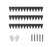 VEVOR Borde de Acero Galvanizado para Paisajismo, 1016 x 152 x 1,5 mm, 3 Piezas de Borde de Metal Resistente a la Oxidación, Divisor de Camino de Jardín para Parterres de Flores, Césped, Negro