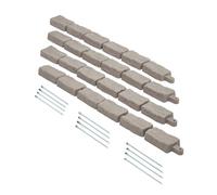 VEVOR Borde de Piedra Artificial para Jardín 1180 x 95 x 57 mm, 4 PCS Borde de Césped Realista Flexible del Tamaño de un Ladrillo con Púas de Anclaje, para Caminos de Acceso y Pasarelas, Beige