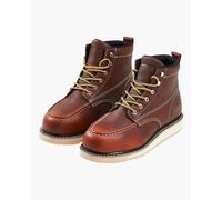 VEVOR Botas de Trabajo, Talla 9 EE. UU., con Puntera de Mocasín Impermeables, Antideslizantes y Transpirables con Suela de Goma EVA para la Industria de Construcción, Marrón, 304 x 114 x 185 mm
