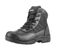VEVOR Botas Tácticas Militares Hombre 152,4 mm, para Combate, Senderismo, Ligeras, Transpirables y Resistentes, para Motociclistas, Montañismo y Seguridad al Aire Libre, Talla 10,5 EE. UU., Negro