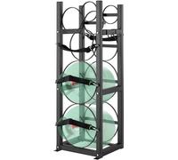 VEVOR Botellero de Gas Capacidad 2x13,6 kg y 3 Otros Pequeños Portacilindros de Refrigerante 32,5x33x92,8 cm Estantería de Almacenamiento de Acero para Freón, Gas, Oxígeno, Nitrógeno, Refrigerante