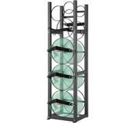 VEVOR Botellero de Gas Capacidad de 3x13,6 kg y 3 Otros Pequeños Portacilindros de Refrigerante 32,5x33x119,7 cm Estantería de Almacenamiento de Acero para Freón, Gas, Oxígeno, Nitrógeno, Refrigerante