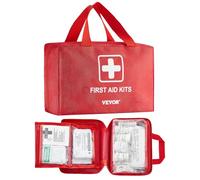 VEVOR Botiquín de Primeros Auxilios, Bolsa Grande de Supervivencia de Nailon 600D de 230 x 140 x 190 mm con 500 Piezas de Suministros Médicos para Viajes, Deportes y Emergencias al Aire Libre