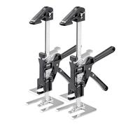VEVOR Brazo Ahorrador de Trabajo 2 Piezas Carga de 150 kg Elevación hasta 180 mm Levantador Manual de Placas de Metal Estable con Nivel Magnético para Puertas, Ventanas, Muebles, Carpintería, Negro