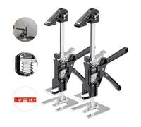 VEVOR Brazo Ahorrador de Trabajo 2 Piezas Carga de 150 kg Elevación hasta 180 mm Levantador Manual de Placas de Metal Estable con Nivel Magnético para Puertas, Ventanas, Muebles, Carpintería, Negro