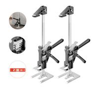 VEVOR Brazo Ahorrador de Trabajo 2 Piezas Carga de 150 kg Elevación hasta 250 mm Levantador Manual de Placas de Metal con Nivel Magnético para Puertas, Ventanas, Muebles, Carpintería, Negro