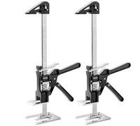 VEVOR Brazo Ahorrador de Trabajo 2 Piezas Carga de 150 kg Elevación hasta 250 mm Levantador Manual de Placas de Metal con Nivel Magnético para Puertas, Ventanas, Muebles, Carpintería, Negro