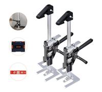 VEVOR Brazo Ahorrador de Trabajo 2 Piezas Carga de 200 kg Elevación hasta 235 mm Levantador Manual de Placas de Metal con Nivel Magnético 2 Modos de Ajuste para Puertas, Ventanas, Muebles, Negro