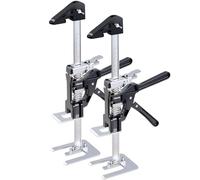 VEVOR Brazo Ahorrador de Trabajo 2 Piezas Carga de 200 kg Elevación hasta 235 mm Levantador Manual de Placas de Metal con Nivel Magnético 2 Modos de Ajuste para Puertas, Ventanas, Muebles, Negro