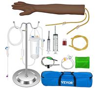 VEVOR Brazo de Entrenamiento de Flebotomía para Venopunción, 40,5-68,5 cm Aprendiz Médico Inyección Intravenosa, 55 cm Infusión Intravenosa Brazo Modelo, Venopunción Brazo de Práctica PVC Piel Oscura